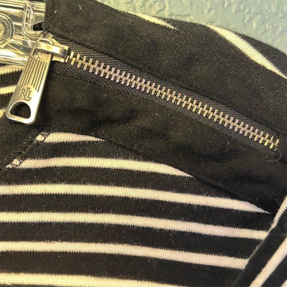 Lauren Ralph Lauren Striped Long Sleeve Shirt - Elbow Patches - SZ S - Picture 5 of 9